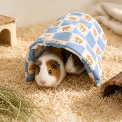 2 Pcs Foldable Guinea Pig Hideout Tunnel - Small Animal Hides | Creative Shapes, Waterproof, Small Pet Tunnels for Rabbit Hamster Chinchilla