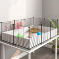 Oneluck Guinea Pig Cage, Indoor Habitat with Waterproof Plastic Bottom, Playpen for Small Pet Bunny, Turtle, Hamster, Partition cage - color: Basic Cage