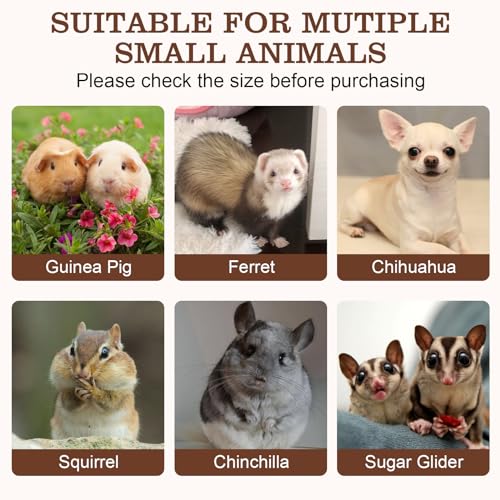 Rislobx Sugar Gilder Harness and Leash, 3 Pack Small Animal Walking Training Vest Accessories for Hamster Squirrel Rabbit Reptile (Black)