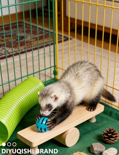 10-Pack Ferret Bell Ball Toys, Non-Toxic PP, Easy Clean | Smooth Polished Edges, Water-Resistant, Safe for Ferret Mouths/Paws - size: 1.5'' - 2.2''