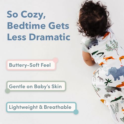 Loulou Lollipop Lightweight Muslin Wearable Baby Blanket Sleeping Bag, Unisex Infant Toddler, 0.5 TOG, 2-Way Zipper Sleepsack - color: Ice Hockey, size: 18-36 Months