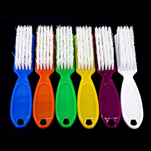 6 Pcs Handle Grip Nail Brush,Nail Cleaning Brushes for Toes and Fingernail