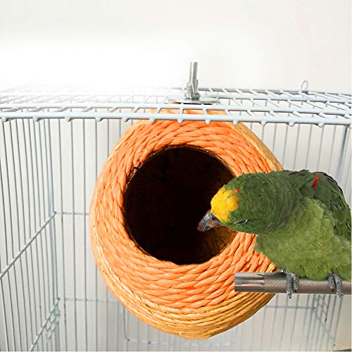 Hand Made Woven Bird Nests,Dove Nesting Box,Morning Dove Nesting Box,Coconut Shell Hatching Nesting Cage Cave for Parrots Hamster