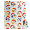 Jay Franco Kids Christmas Hugger Set – 12" Plush Pillow Buddy & 46" x 60" Fleece Throw Blanket, Ultra-Soft Bedding & Travel Set, Holiday Bedroom & Couch Décor, Blue - Bluey - color: Blue - Bluey