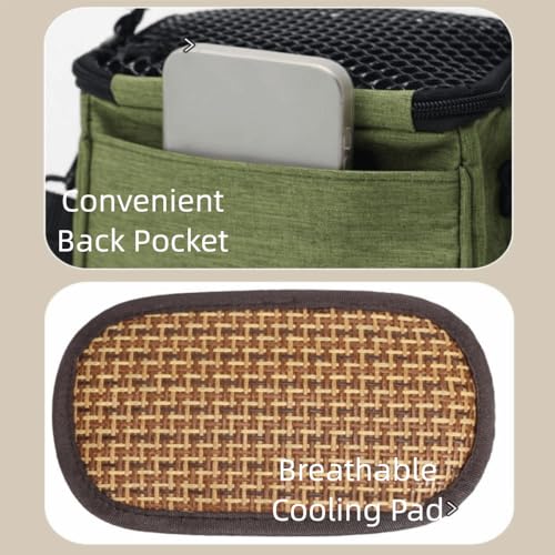 Guinea Pig Carrier Bag with Clear Window,Travel Portable Small Animal Carrier Sling Pouch for Hamster Bunny Lizard Bird(S,Green) - color: Green, style: S