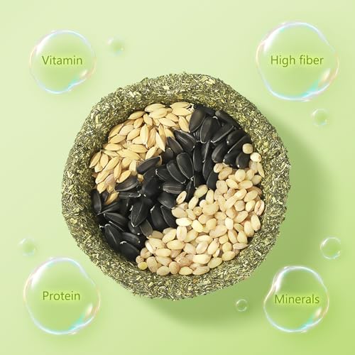 12 Pack Rabbit Chew Toys for Teeth Timothy Hay Chewing Bowl Natural Guinea Pig Treat Edible Small Animal Molar Toys for Bunny Chinchilla Hamster Gerbil Rat - color: Green