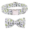 ARING PET Bowtie Dog Collar, Dog Collar with Bow, Adjustable Dog Collars for Small Medium Large Dogs. - color: Dinosaur, size: X-Small (Pack of 1)