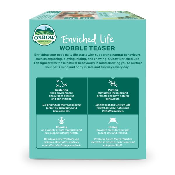 Oxbow Enriched Life Wobble Teaser Toy for Rabbits, Guinea Pigs, Hamsters, Rats - style: Wobble teaser