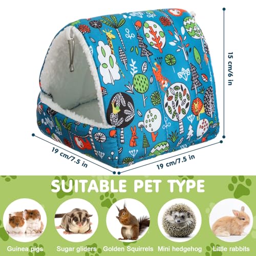 AceOrbit 6 Pcs Guinea Pig Hideout Small Tunnel 7.5 Inch Washable Hamster Bed Animal Cage Accessories for Chinchilla Rabbit Hedgehogs Ferrets to Digging Chewing(Classic Color,Vivid Patterns) - color: Classic Color