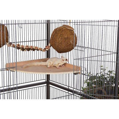 Wood Platform Set - 3 Pack Cage Accessory Shelves Assorted Sizes - for Chinchillas, Rats, Prairie Dogs, Degus, Ferrets, Birds, Sugar Gliders, Rabbits, Guinea Pigs, & Other Small Pets