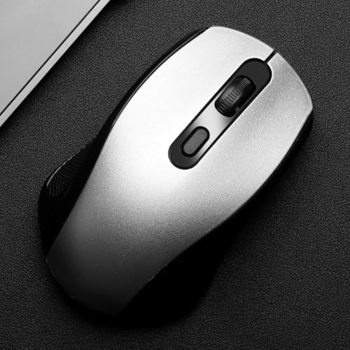 2.4G USB Wireless Mouse, Ergonomic Design, Stable Connection Process, Low Latency, Plug-and-Play, Portable Wireless Gaming Mouse, Suitable for laptops and desktops - color: Silver
