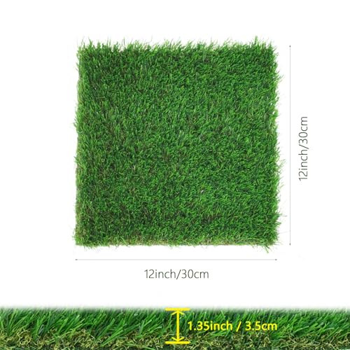THREE ORANGES Chicken Nesting Box Pads, Washable Artificial Grass Nesting Pads Cuttable Chickens Nest Box Bedding Liners for Hen Coop Egg Duck Chicks Goose 12x12x1.35inch (8 Pack) - size: 8pcs-12x12x1.35 inches