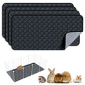 FunFurry Washable Guinea Pig Cage Liner - 4 Pack Reusable Washable Pee Pads，Waterproof Guinea Pig Bedding for Small Animal - Rabbit Bunny Hamster Puppy (Dark Grey, 24" X 47" - 4 Pack) - color: Dark Grey, size: 24" X 47" - 4 Pack