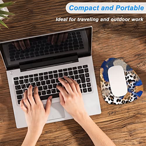 Rimilak Small Mouse Pad 6 x 7 Inch, Irregular Mini Mouse Pad with Non-Slip Rubber Base, Waterproof Compact Mouse Mat for Laptop Computer Wireless Mouse Keyboard Home Office Travel, Blue Gold - color: Blue Gold, size: 7L x 6W inches