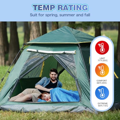 REDCAMP Kids Mummy Sleeping Bag for Camping, 3 Season Cold Weather Sleeping Bag Fit Boys,Girls & Teens, Blue/Rose Red - color: Blue for Kids Mummy