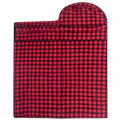 HiZYNICE Sleeping Bags for Adults XXL Cold Weather | 100% Cotton Flannel Winter Camping Large 90 x 39 in,Compression Sack Included - color: Black, size: 0F Right Zip