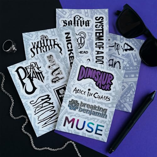 36Pcs Grunge Stickers, 90's Grunge Music, Rock Stickers, Rock Band Decals, Music Gifts for Men and Women - color: Grunge Stickers