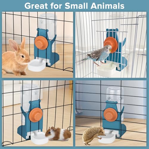 Kenond 17oz Bird Water Dispenser, Guinea Pig Water Bottle No Drip | Suitable for Birds, Guinea Pigs, Rabbits, and Other Small Animals