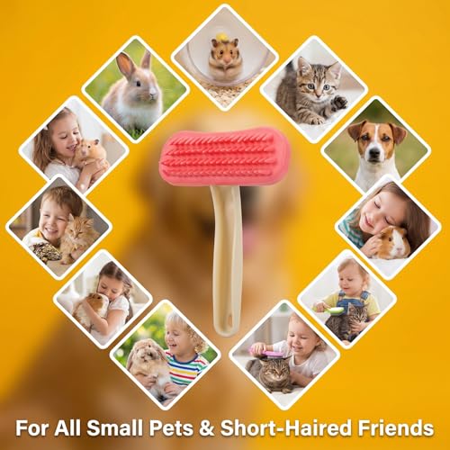 Bunny Brush Short Hair Dog Brush, Soft Silicone Comb Bath Massage Comb | De-Shedding, Easy to Remove Loose Undercoat, for Rabbits Chinchillas Kittens Puppies, During Shedding Season or Bath Time