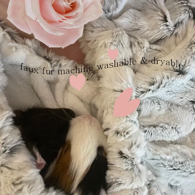 Bonding Scarf for Puppy Kitten Hamster Gerbil, Small Animal Carrier Sling, Super Soft Faux Rabbit Fur, Made in USA