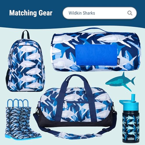 Wildkin Reusable Food Container for Kids – Airtight, Leak Resistant, Dishwasher Safe - Sharks - color: Sharks
