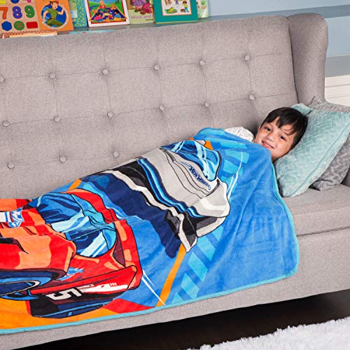 Franco Kids Bedding Super Soft Micro Raschel Throw, 46 in x 60 in, Hot Wheels - color: Hot Wheels, size: 46 in x 60 in
