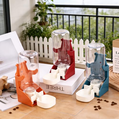 17oz Hanging Rabbit Water Bottle, No-Leak Automatic Pet Water Dispenser for Bunny, Guinea Pig, Chinchilla, Hedgehog, Ferret,Red - color: Red