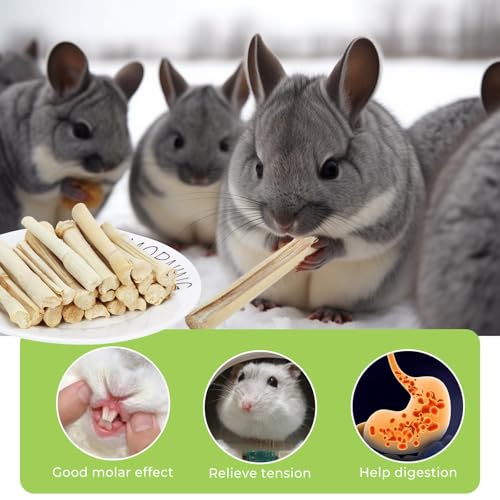 1lb Natural Sweet Bamboo Chew Sticks, Molar Teething Treats Toys for Rabbits, Bunnies, Guinea Pigs, Hamsters, Chinchillas, Rats & Other Small Animals - size: 1lb