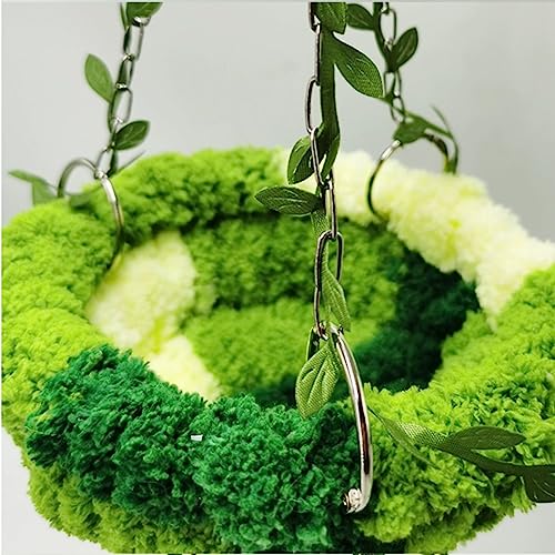 Bird Nest Hanging Hammock Bed Toy for Small Medium Pet Parrot Parakeet Cockatiel Conure Cockatoo Amazon Lovebird Budgie Finch Canary Hamster Rat Gerbils Chinchilla Cage Stand Perch (Multicolor) - color: Multicolor