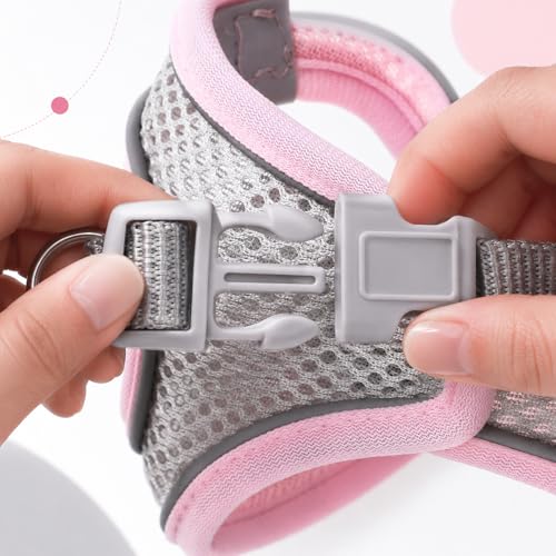 Bunny Harness and Leash Set Soft Breathable Rabbit Harness Eescape Proof Walking Training Rabbit Pet Vest Adjustable Mesh Vest HarnessCostume for Rabbits Ferret Small Pig Puppy Hamster