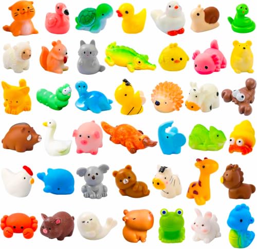 ywevyezc 42 Pcs Mini Resin Animals 42 Styles Resin Animals Figurines Bulk for Micro Fairy Party Favors Garden Hide Accessories Dollhouse Crafts Decor - style: 42Pcs-Animals