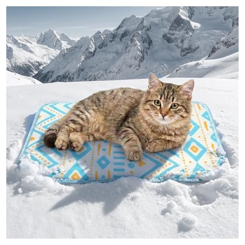 Cooling Mat for Dogs,Stylish Patterns,Self Cooling Indoor Outdoor | Instant Cooling,No Gel,100%Non-Toxic,Claw-Proof,Anti-Slip,Washable,for dog creat,dog bed,Bohemia S - color: Bohemia, size: 23"x18"(Small)