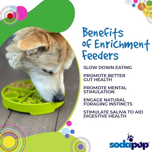 SodaPup Four Seasons Enrichment Bowl – Durable Slow Feeder Bowl Made in USA from Non-Toxic, Pet-Safe, Food Safe Material for Mental Stimulation, Slowing Down Eating, Healthy Digestion, & More - color: Four Seasons eBowl