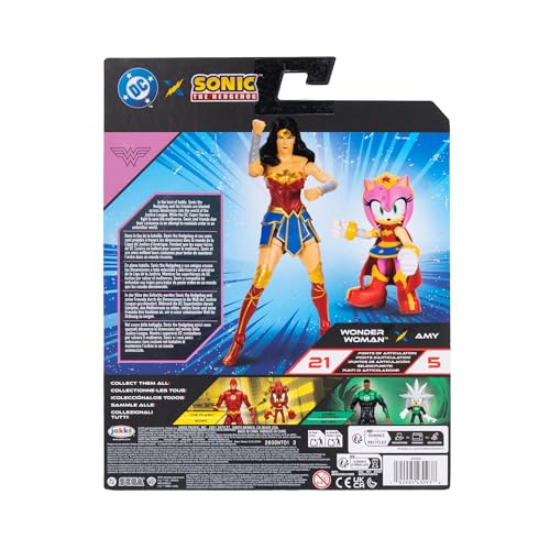 DC X Sonic the Hedgehog Amy as Wonder Woman & Wonder Woman 2.5/5-inch Figures Multipack - style: 5" Wonder Woman with 2.5" Amy Wonder Woman