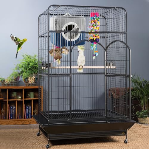 Bird Nest Parrot House, Winter Warm Snuggle Hut, Blue Gray S | Plush Interior, Dual Holes for Entry and Play, Hanging Handle, Cage Hideaway, Small to Medium Birds - color: Blue coffee color