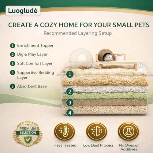 18oz Small Pet Bedding, Low Dust, Odor Control, Ultra Absorbent, for Hamsters, Guinea Pigs, Parrots, Rabbits, Gerbils, Mice & Small Animals - size: 18oz