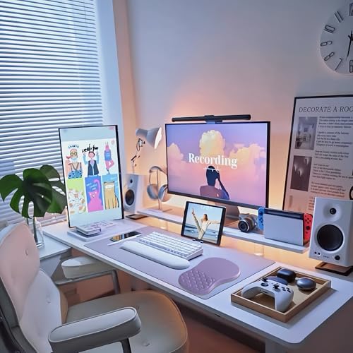 Ergonomic Mouse Pad Wrist Support with Massage Design,Classic Purple Wrist Pain Relief Mousepad with Memory Foam,Non-Slip PU Base - color: A-02