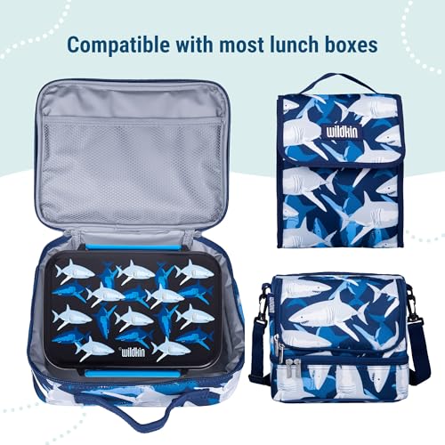 Wildkin Reusable Food Container for Kids – Airtight, Leak Resistant, Dishwasher Safe - Sharks - color: Sharks
