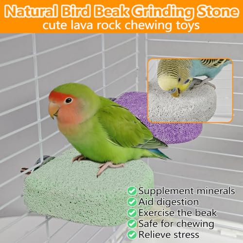 4Pack Bird Perch Stands Parrot Beak Grinding Stone Platform,Color-S | Parakeet Foot Claws Trimmer,Calcium Perch Climbing Chewing Toys for Small Medium Birds Cockatiel Conure Lovebird Budgie - color: 4Pack Colorful | S