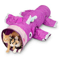 Pet Craft Supply Magic Mewnicorn Multi Cat Tunnel Boredom Relief Toys with Crinkle Feather String for Dogs, Cats, Rabbits, Kittens and Guinea Pigs for Hiding Hunting and Resting - style: Magic Mewnicorn