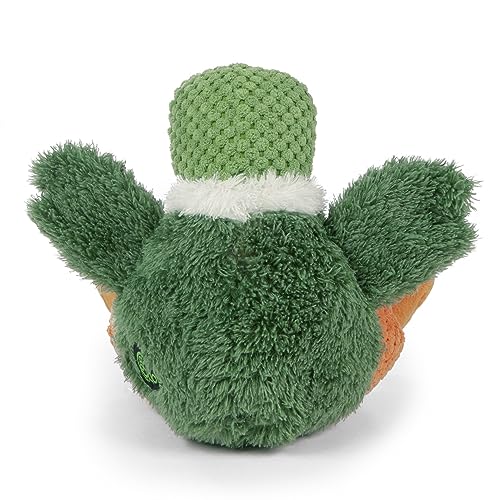 goDog Checkers Sitting Duck Squeaky Plush Dog Toy, Chew Guard Technology - Green, Large - color: Sitting Duck (Green), size: Large