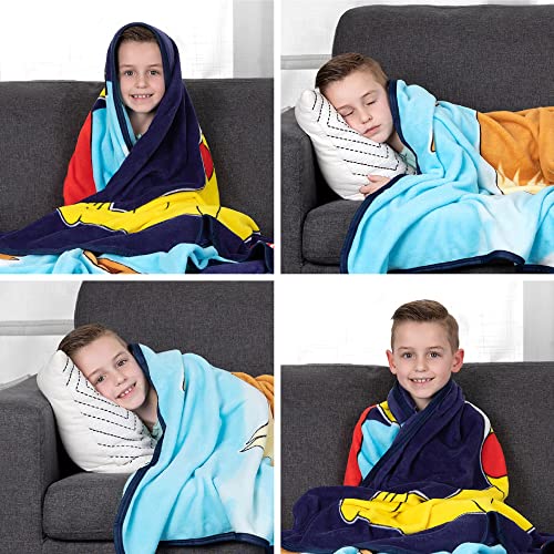Franco Kids Bedding Super Soft Plush Micro Raschel Blanket, 62 in x 90 in, Pokemon - Design may vary - color: Pokemon - Playing Games, size: 62 in x 90 in