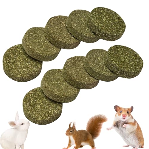 28PCS Round Hay Cake Chew Treats for Small Animals – Molar Snacks for Hamsters, Guinea Pigs, Chinchillas, Rats, Rabbits – Natural Enrichment Chew Toys