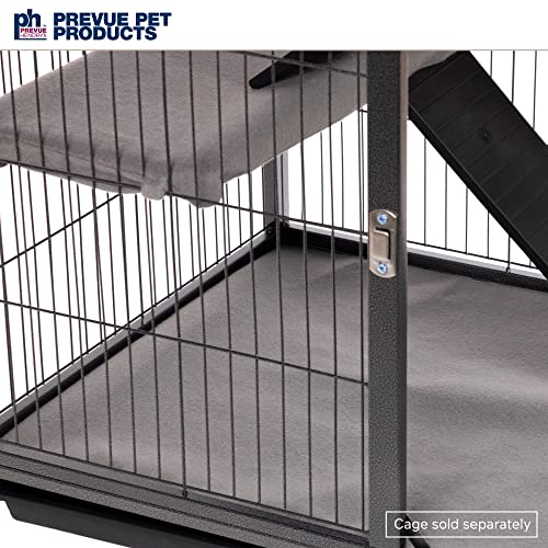 Prevue Pet Products Ferret Cage Plush Fitted Grille and Platform Cover Set, Gray, 30.0" L x 20.0" W x 0.5" Th