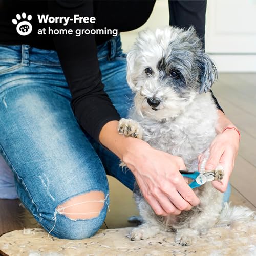 Dog and Cat Nail Clipper with Safety Guard, Razor-Sharp Toenail Cutter with Nail File, Ideal for Smaller Pets - size: Medium/Small