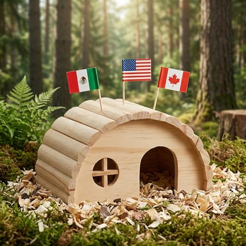 TKYNLQ Natural Pine Hamster Hideout | Hemispherical Little House, Suitable for Dwarf Hamsters, Suitable for Small Lizards, For Small Pets