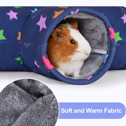 Glittme Washable Guinea Pig Tunnel, 17.7" Soft Plush Hideout for Small Pets | Small Animal Hideout Crafted With Warm Plush Lining, Offering A Cozy And Foldable Retreat For Indoor Play And Restful Sleep