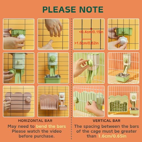 Rabbit Hay Feeder, 3-in-1 Feeding Set with Food Bowl and Hanging Funnel for cage, Hay Rack for Bunny Guinea Pig Chinchilla (Pink) - color: Pink