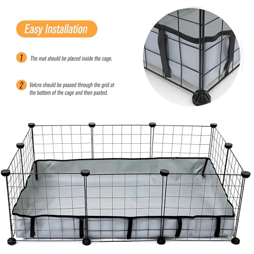 DZWLKJ Guinea Pig Cage Liner Tarp Bottom Waterproof and Washable Base Also for Rabbits, Bunny, Chinchesillas, Hedgehog, Ferrets and Other Small Animals(24x36 inches) - size: 24.0"L x 36.0"W x 4.0"H