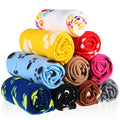Tatuo 10 Pieces Pet Blankets with Paw Print Dog Cat Fleece Blankets Soft Warm Sleep Mat Pad Bed Cover for Kitten Puppy and Other Small Animals, 24 x 28 Inch(Vibrant Color) - color: Vibrant Color
